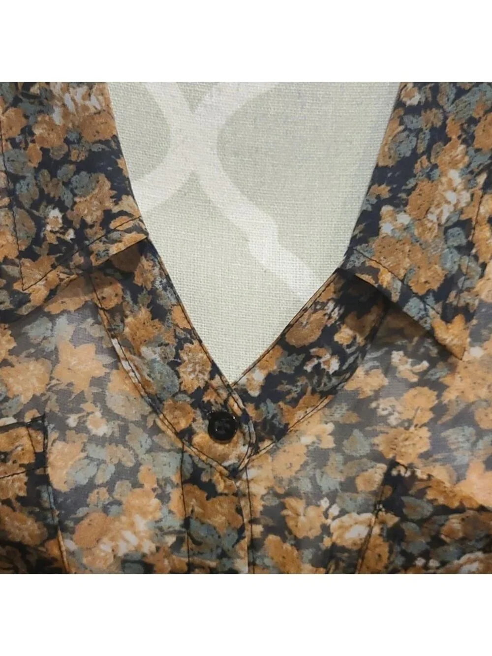 Free People hi low semi sheer floral blouse